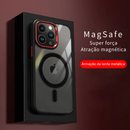 Case NaNoGlass Premium Para IPhone Magnética Magsafe  à Prova de Choque híbrido
