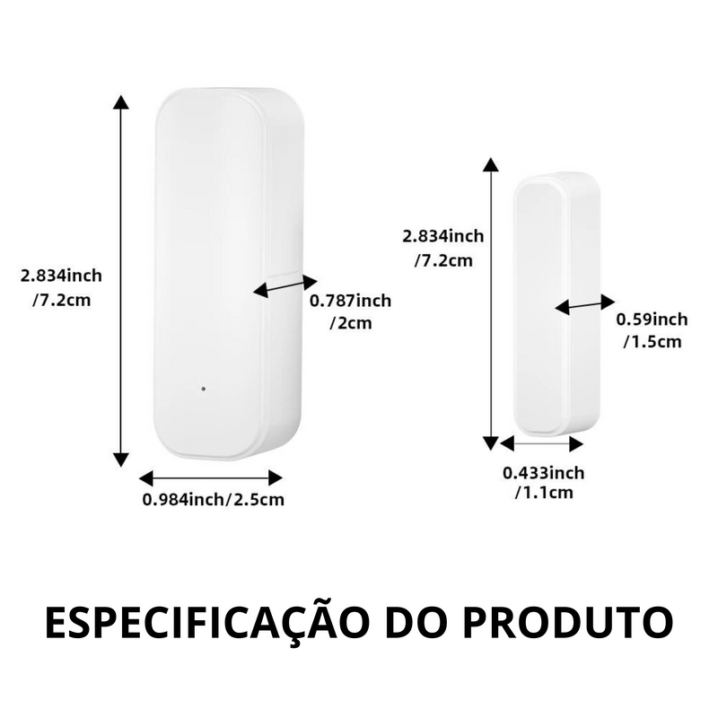 Sensor Inteligente Tuya para portas e janelas magnético com WI-FI