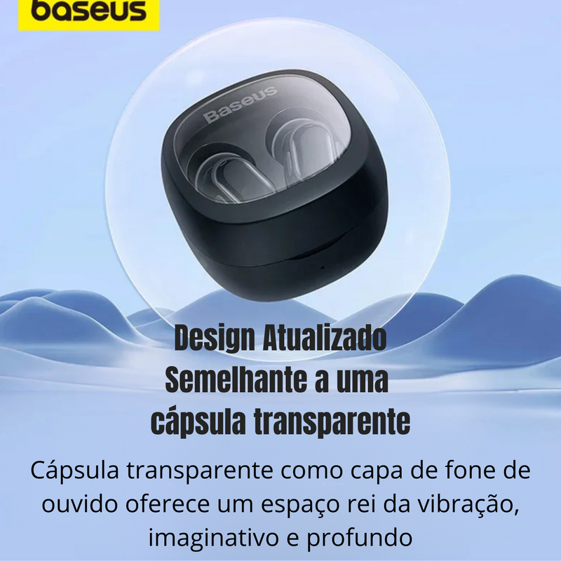 Fone de Ouvido Baseus WM02 Bluetooth 5.3 Bateria de Longa Duração