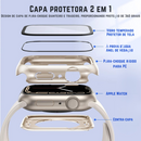 Capa à prova D'água para Apple Watch, SmartWatch Protetor de Tela de vidro