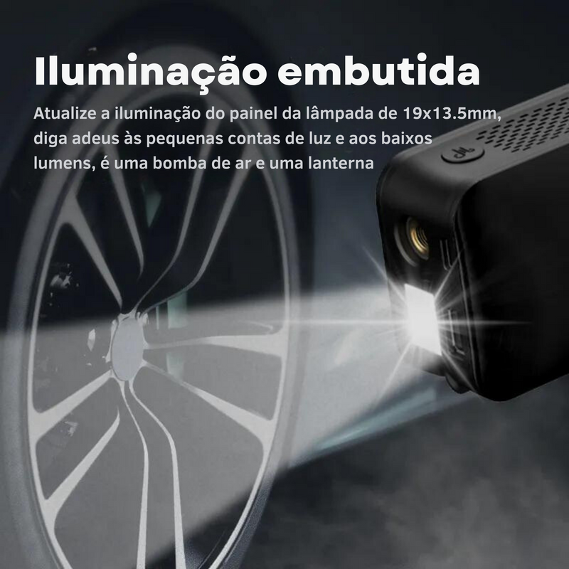 Mini Compressor de Ar recarregável