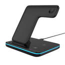 Suporte de carregamentocarr sem fio 3 em 1 para iPhone e Android, Airpods Pro e AppleWatch