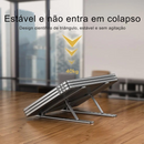 Suporte portátil de alumínio para Notebook com base dobrável