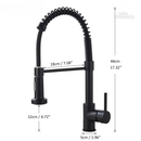 Torneira de cozinha Matte Black Pull Down, Bocal de múltiplos modos para água quente e fria
