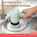 Escova de limpeza elétrica Multi-funcional Rotativa e Recarregável