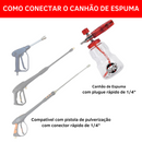 Pulverizador de espuma de alumínio com conector rápido para lavadoras de alta pressão.