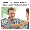 Fone de Ouvido QCY HT05 Bluetooth, 40db com Cancelamento Ruído ativo