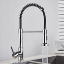 Torneira de cozinha Matte Black Pull Down, Bocal de múltiplos modos para água quente e fria