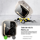 Capa à prova D'água para Apple Watch, SmartWatch Protetor de Tela de vidro
