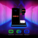 Suporte de carregamentocarr sem fio 3 em 1 para iPhone e Android, Airpods Pro e AppleWatch