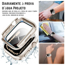 Capa à prova D'água para Apple Watch, SmartWatch Protetor de Tela de vidro