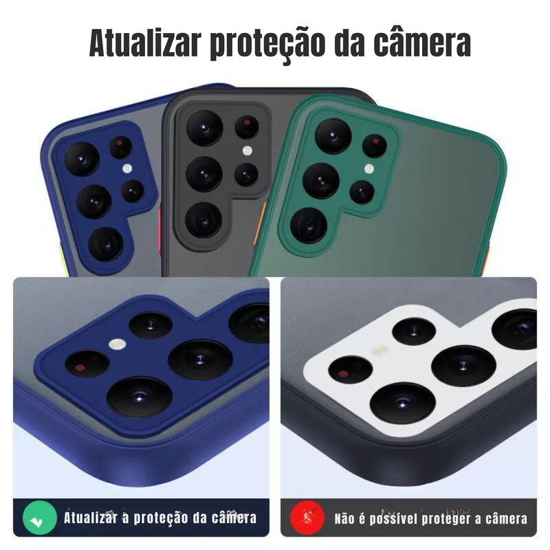 Case de Acrílico à prova de choque para Samsung Galaxy Transparente