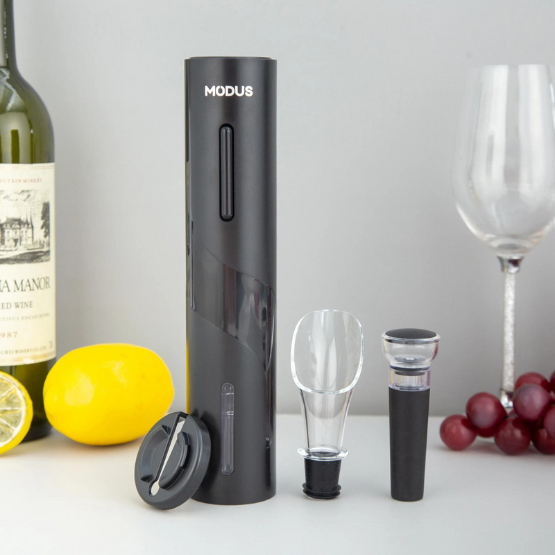 Abridor de Vinho Elétrico Automático + 3 Itens de BRINDE