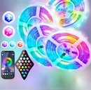 Fita de Led flexível RGB Inteligente USB Controlador Bluetooth