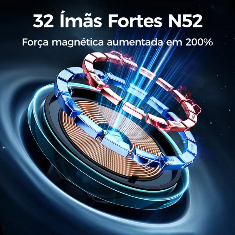 Suporte de Telefone Magnético Automotivo JOYROOM Carregamento por Indução