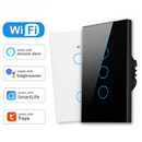 Interruptor de parede inteligente WI-FI sensor toque com luz LED compatível com alexa, google casa