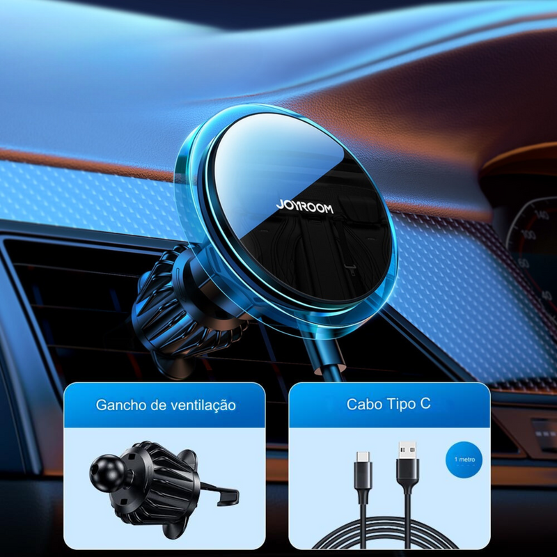 Suporte de Telefone Magnético Automotivo JOYROOM Carregamento por Indução