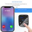 Multi Menu MP3 Inteligente para Carros Bluetooth, Duplo USB Carregamento Turbo