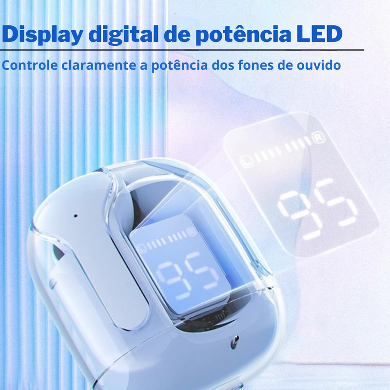 Fones De Ouvido Bluetooth T6 Com Display em LED