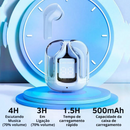 Fones De Ouvido Bluetooth T6 Com Display em LED