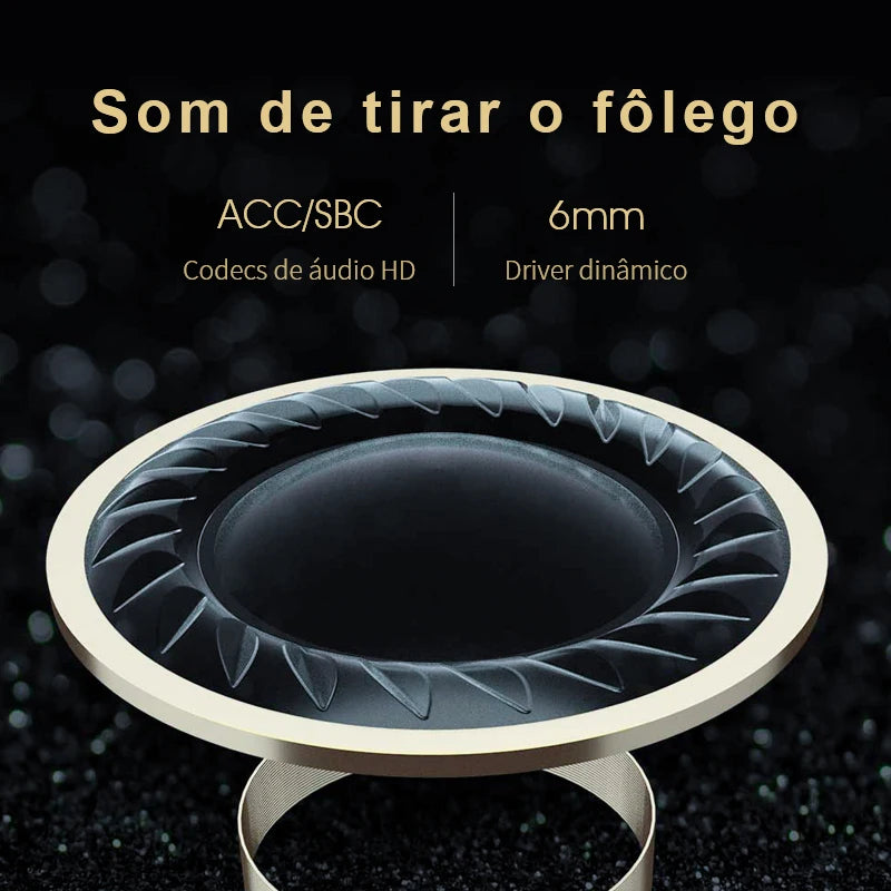 Fone de ouvido QCY-T1C sem fio Bluetooth QCY