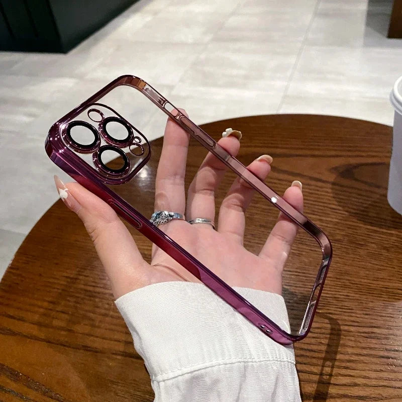 Case Premium Transparente com lente de proteção para Câmera