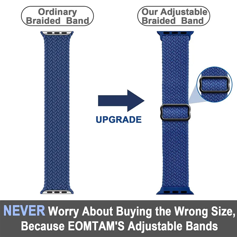 Pulseira de Nylon Ajustável para Apple Watch Ultra e SmartWatch