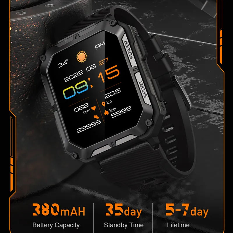 SmartWatch Ultra Indestrutivel CANMIXS inteligente A prova D'água IP68 Tela IPS