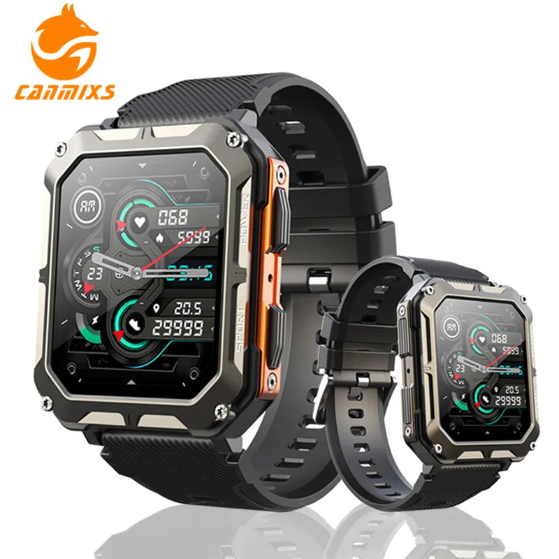 SmartWatch Ultra Indestrutivel CANMIXS inteligente A prova D'água IP68 Tela IPS