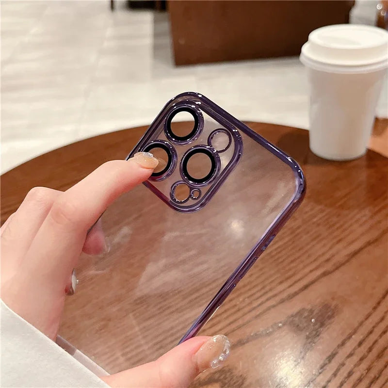 Case Premium Transparente com lente de proteção para Câmera