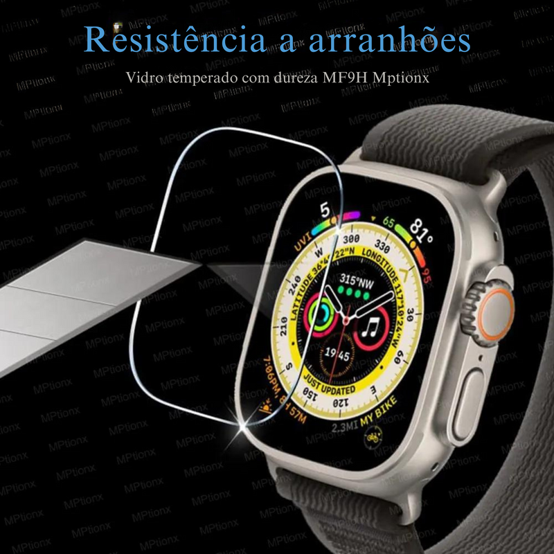 Película de Alta Proteção para SmarWatch, Apple Watch, Vidro temperado, Protetor de tela Anti-riscos