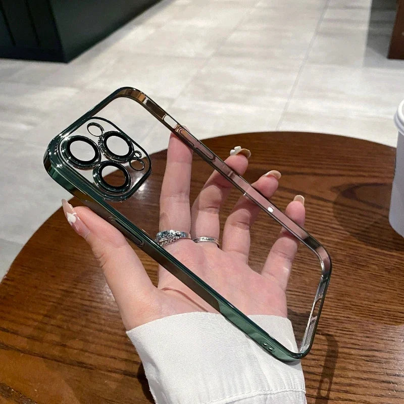 Case Premium Transparente com lente de proteção para Câmera