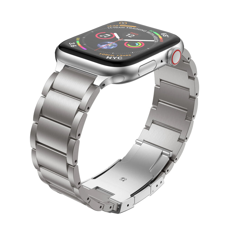 Pulseira de Titânio com Fecho de Metal para Apple Watch Ultra e SmartWatch
