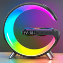Luminaria de Mesa G-Speaker Smart RGB, Carregador por Indução, Bluetooth Alto-falante e Despertador