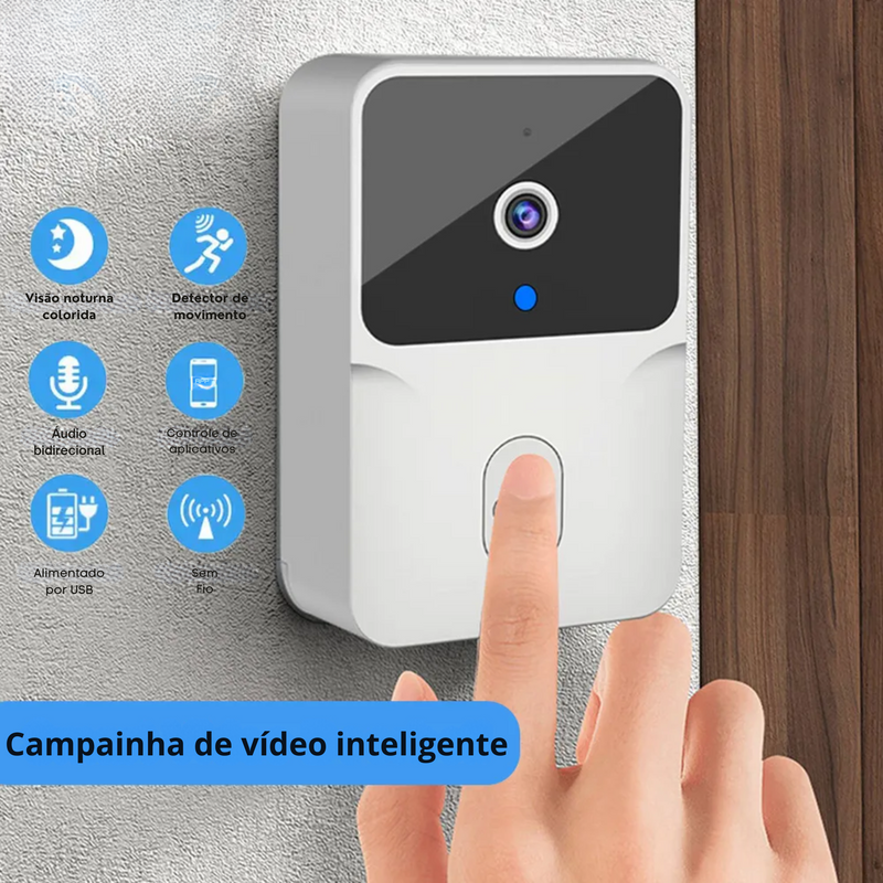 Campainha sem Fio com Câmera de vídeo HD