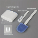 Kit suporte de escovas para limpeza de banheiro