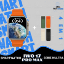 SmartWatch IWO 17 Pro MAX Series 9 ULTRA IP68 À Prova D' Água Lançamento + 4 Pulseiras em Nylon de Brinde