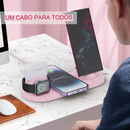 Base de Carregamento 4 em 1 por indução para IPhones, AirPods, Apple Watch