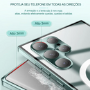 Capa Premium de Metal Ultra Fino Transparente para Samsung Galaxy