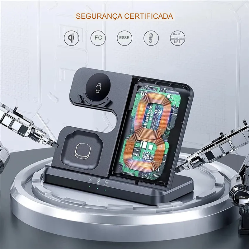 Base de Carregamento 3 em 1 por indução, Para Samsung, Galaxy Watch, Galaxy Buds