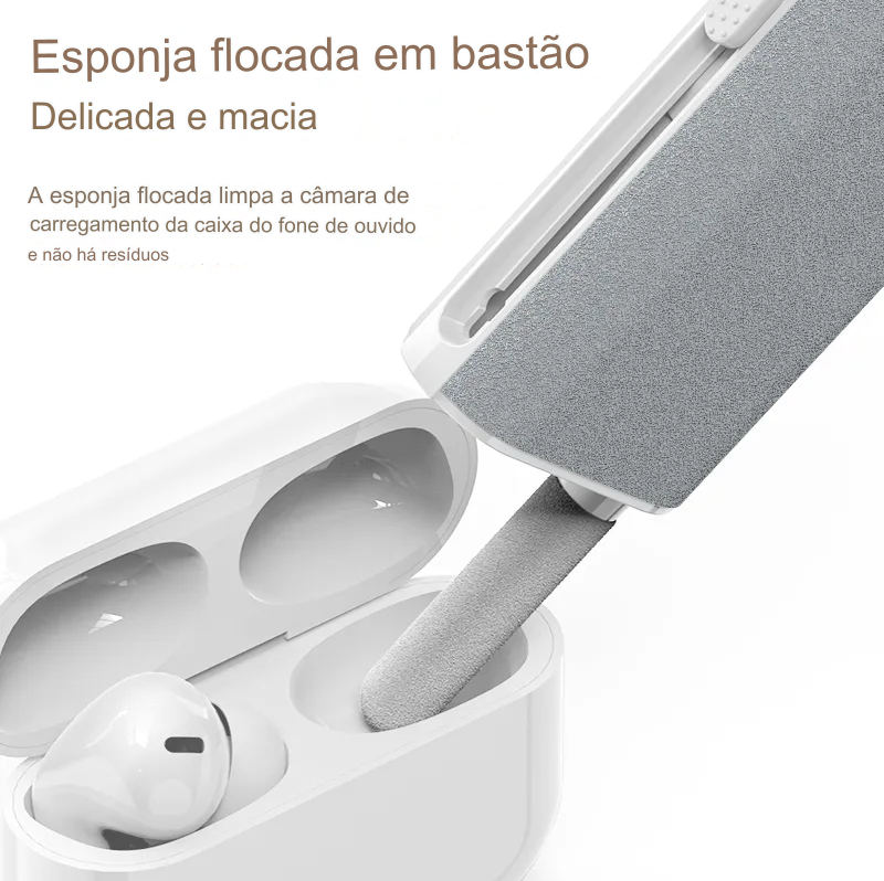 Kit Limpador 5 em 1 para AirPods, Câmeras, Celulares e Computadores
